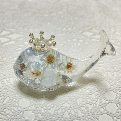 孔雀(手描き) レジンヘアゴム ブローチ ポニーフック ペンダント
