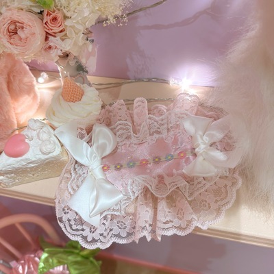 刺繍糸パステルカラーお花♡ベビーヘアクリップ　ヘアゴム 刺繍糸パステルカラーお花♡ベビーヘアクリップヘアゴム