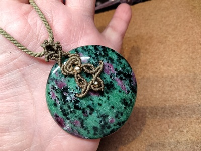 希少！チベット銀細工「トルコ石と山珊瑚」ペンダント・ヘッド/御守①