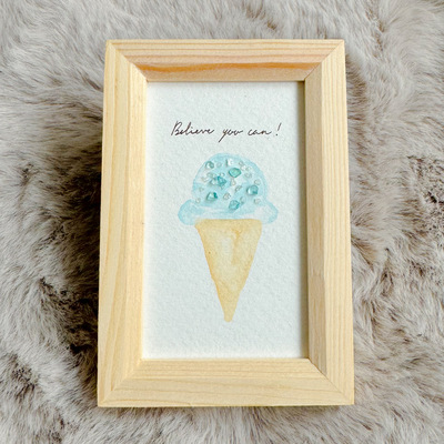 匿名発送︎❁¨̮ ICECREAM アイスクリーム白パーカーLサイズ