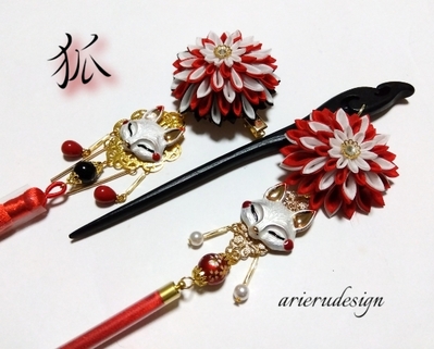 ミモザ祭り 2色カラーデザインラウンドレジンヘアゴム お品書き