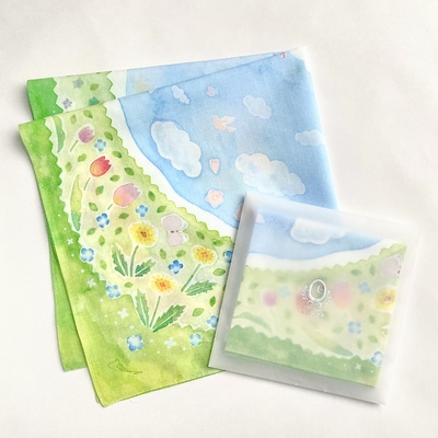 音の絵〜雨の花 日傘【ハンドメイド】 音の絵〜雨の花 日傘【ハンドメイド】