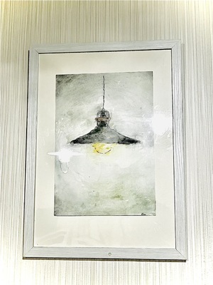 ★グリーンストライプ×白ゴマおむすび★ ハンドメイド　リバーシブル　スタイ ☆グリーンストライプ×白ゴマおむすび☆ ハンドメイド