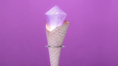 ランダムイニシャル グレープカラーラウンドレジンヘアゴム