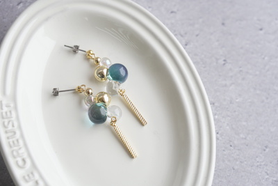 レジンヘアゴム61...緑 グリーン 四角 招き猫 （お品書き一覧 | 東京  