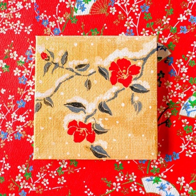 アンティーク トランプアート 木工レース細工ボックス 針箱 フレンチ